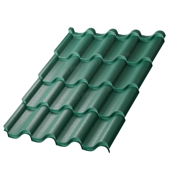 Металлочерепица Металл-Профиль Монтерроса-M 0,5 VikingMP® E RAL 6005 Зеленый мох