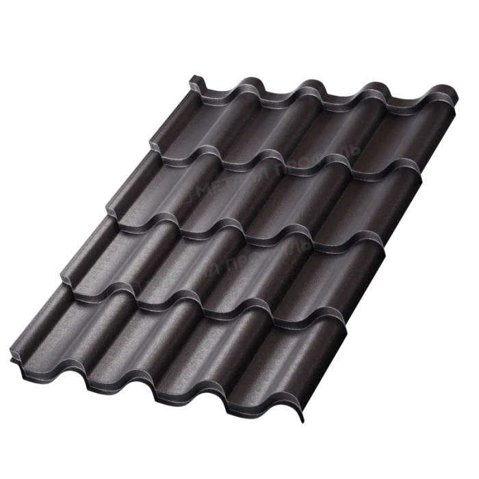 Металлочерепица Металл-Профиль Монтерроса-M 0,5 VikingMP® E RAL 9005 Черный темный