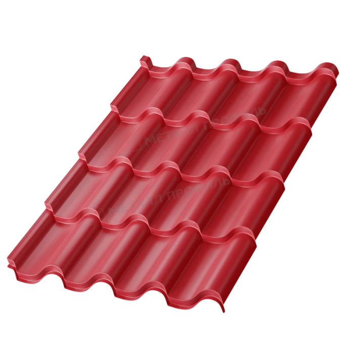 Металлочерепица Металл-Профиль Монтерроса-S 0,5 PURMAN® RAL 3011 Коричнево-красный