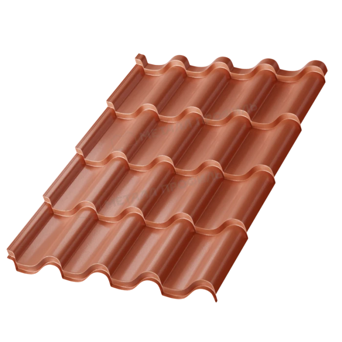Металлочерепица Металл-Профиль Монтерроса-S 0,5 PURMAN® Argillite Медный металлик