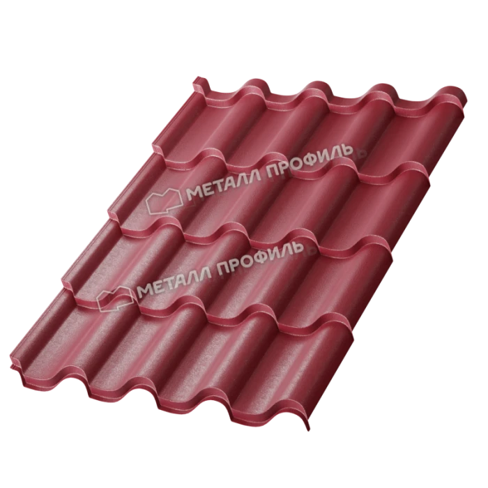 Металлочерепица Металл-Профиль Монтерроса-ML 0,45 VikingMP® RAL 3005 Красное вино