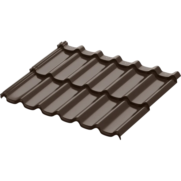 Модульная металлочерепица Aquasystem Стокгольм XXL 0,5 мм Rooftop Шёлк Zn 180 (Россия) RR-32 (т-коричневый)